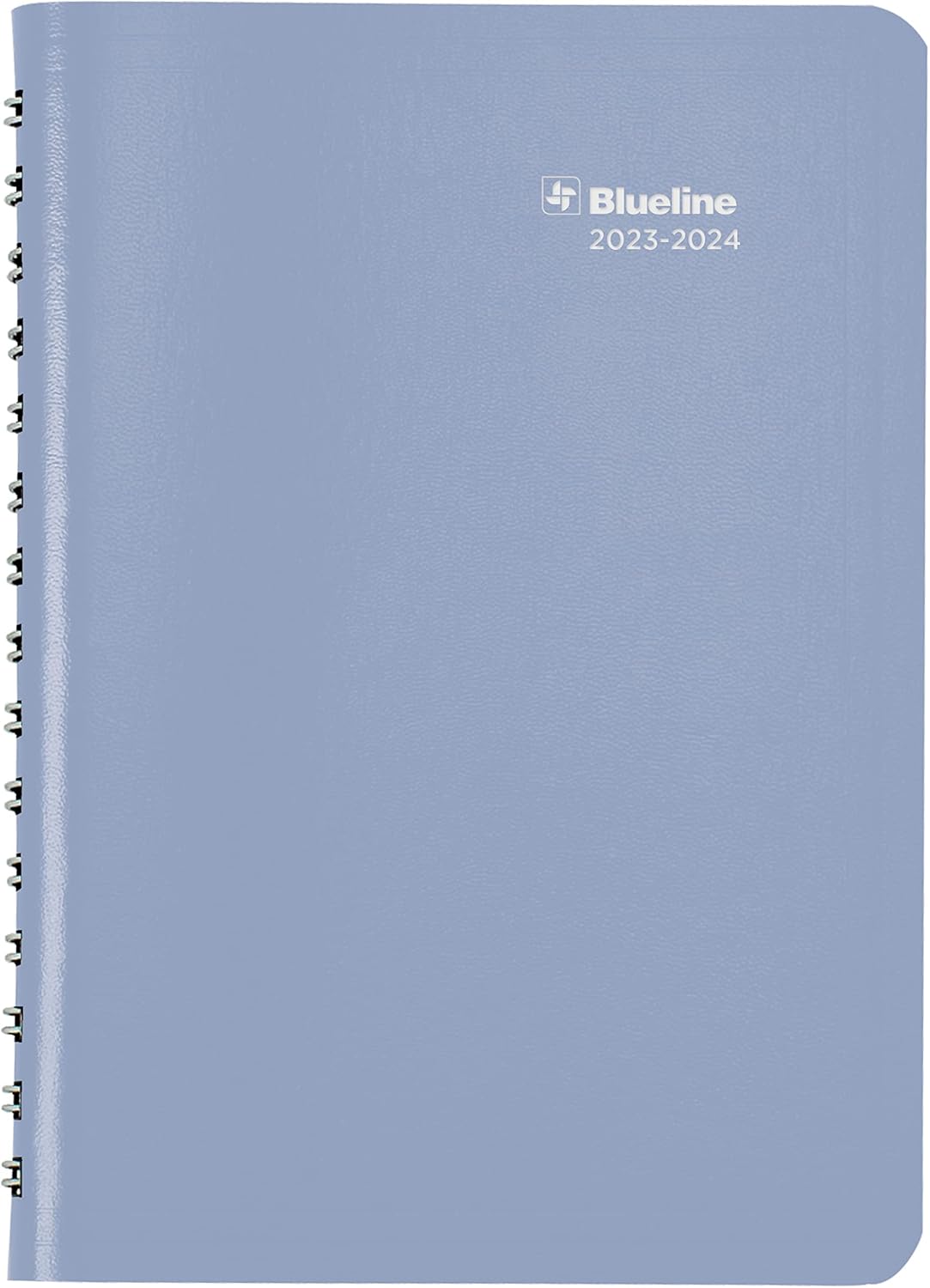 Blueline Essential – Agenda académica diariamensual, agosto de 2023 a julio de 2024, encuadernación de doble alambre, cubierta suave Vicuana, 8 x 5