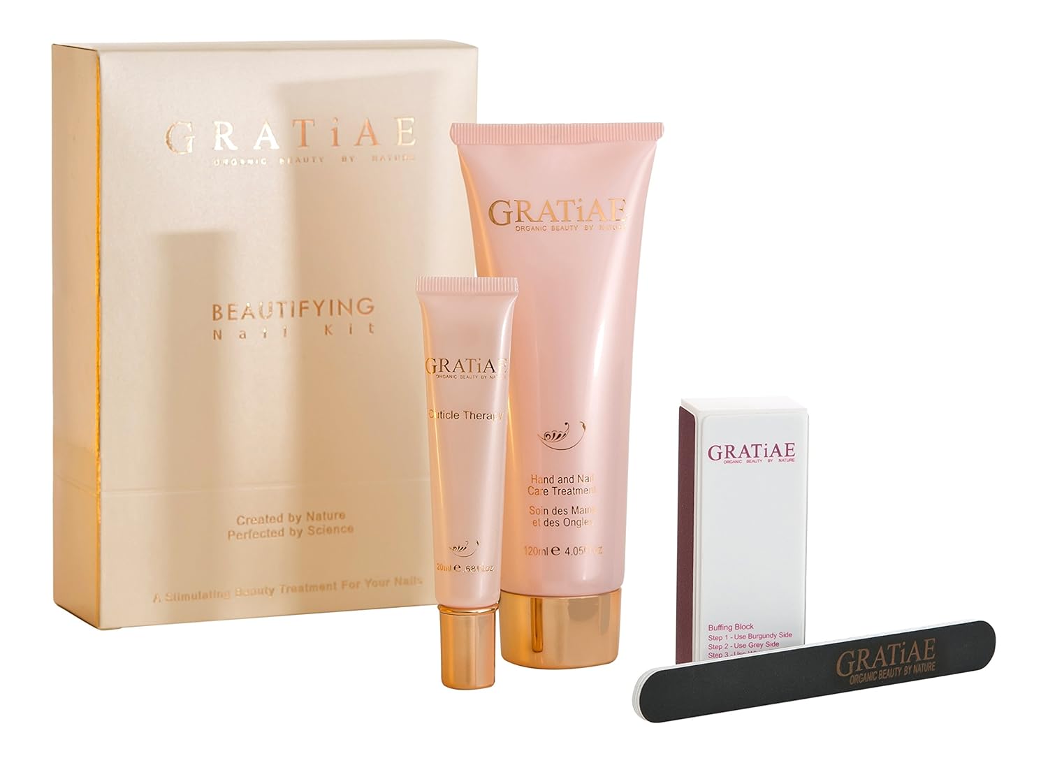 Gratiae Organics – Kit de uñas embellecedoras, fragancia de fruta de la pasión y