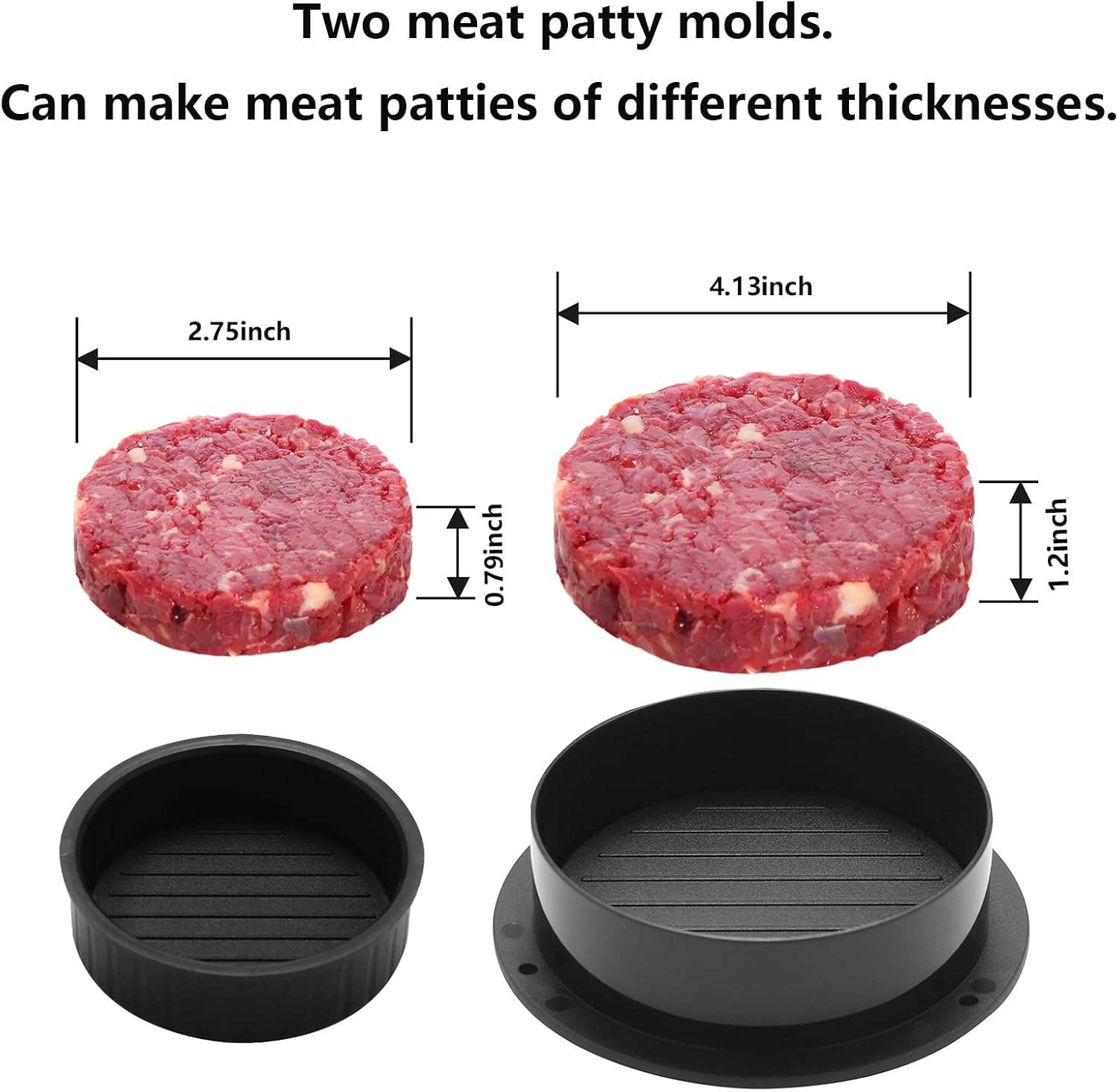 3-In-1 Stuffed Burger Press,Hamburger Press, Non-Stick Easy-to-Clean Kitchen Barbeque Accessory,Used for Stuffing Turkey Beef Vegetarian Patty