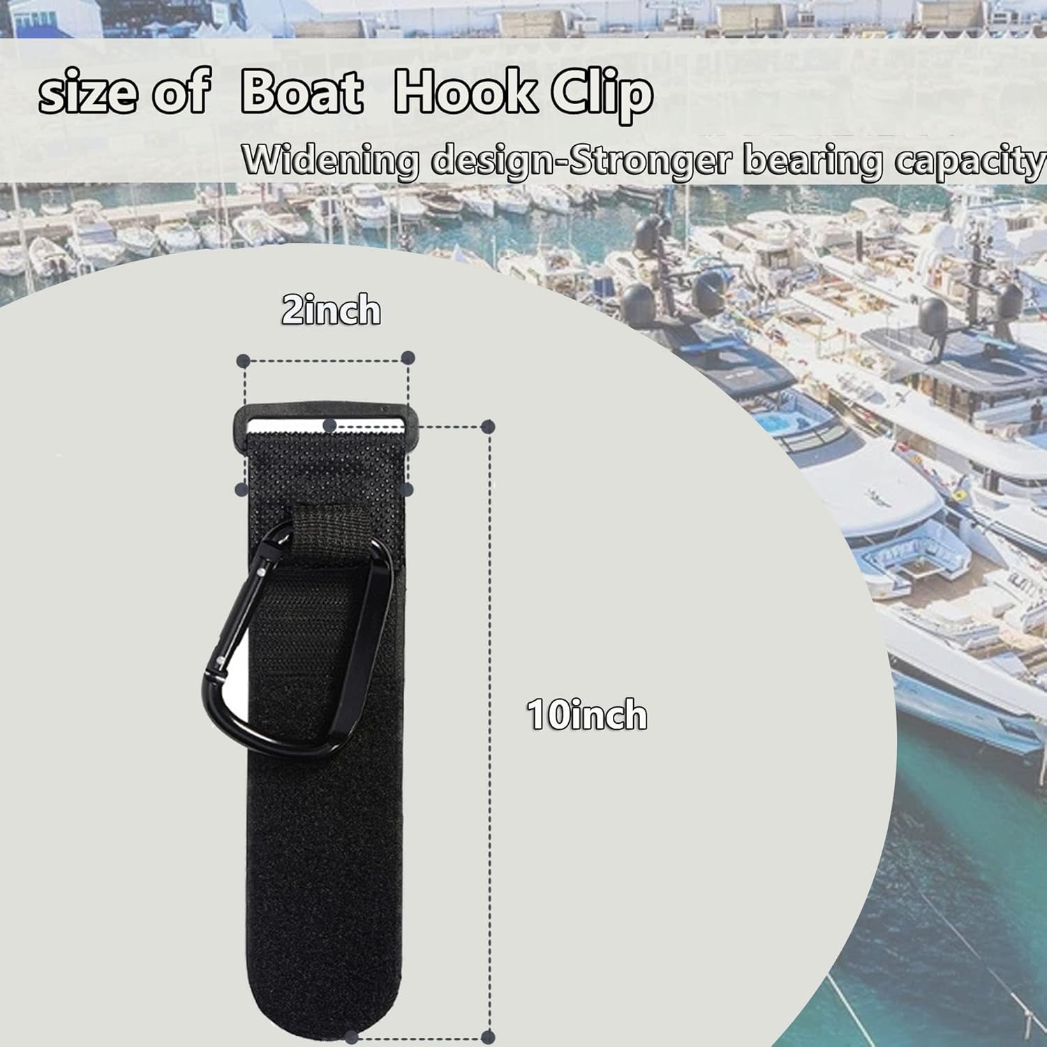 Gancho para bolsa de riel de barco, correas de seguridad ajustables con práctica hebilla de liberación rápida, mosquetón de acero inoxidable para