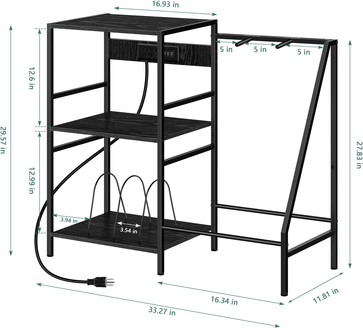 Soporte para guitarra, soporte para tocadiscos, soporte para guitarra con estación de carga, soporte de exhibición de guitarra con almacenamiento de