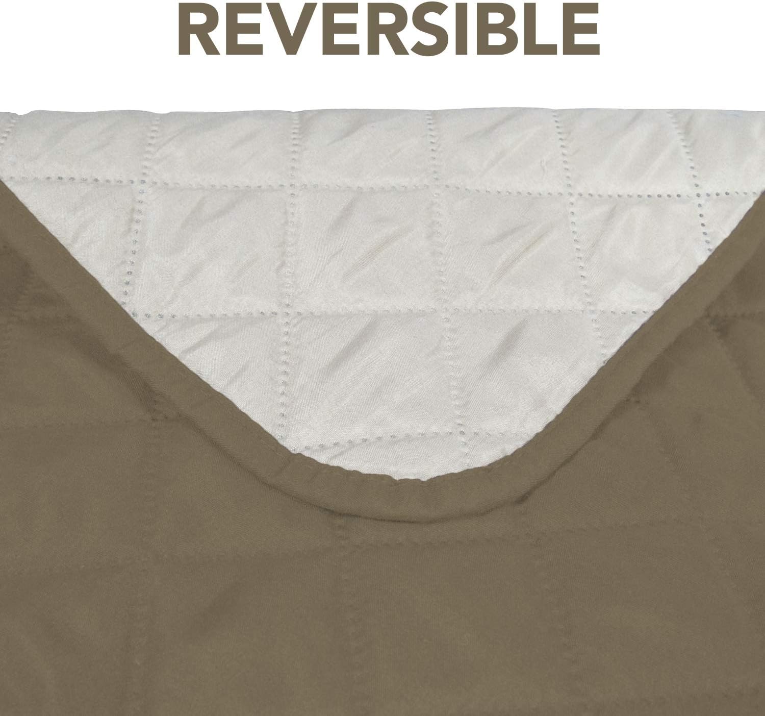 PureFit Funda de sofá reversible resistente al agua, lavable a máquina, con correa ajustable, para perros, mascotas (reclinable, beigemarfil)