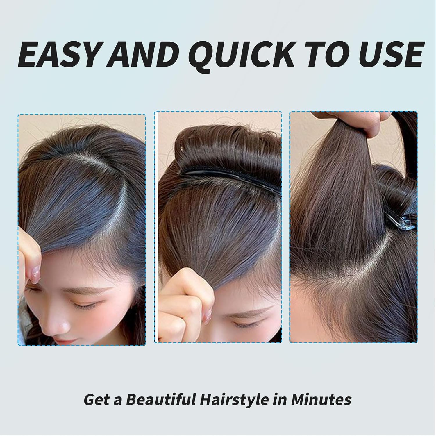3 pinzas invisibles para el pelo de moño para el cabello, herramienta de inserción de peinado para volumen de cabello de princesa esponjoso, levanta