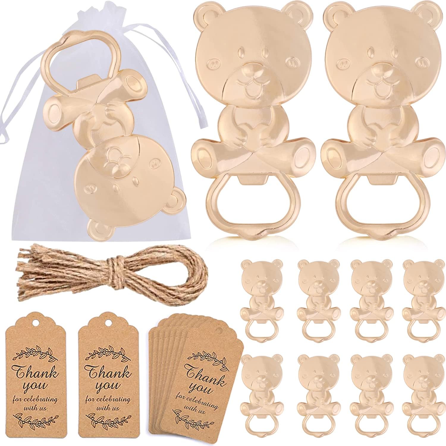 16 abrebotellas de bebé, baby shower, recuerdos de fiesta, abrebotellas con forma de oso de bebé, regalos de regreso para invitados, bodas, fiestas,