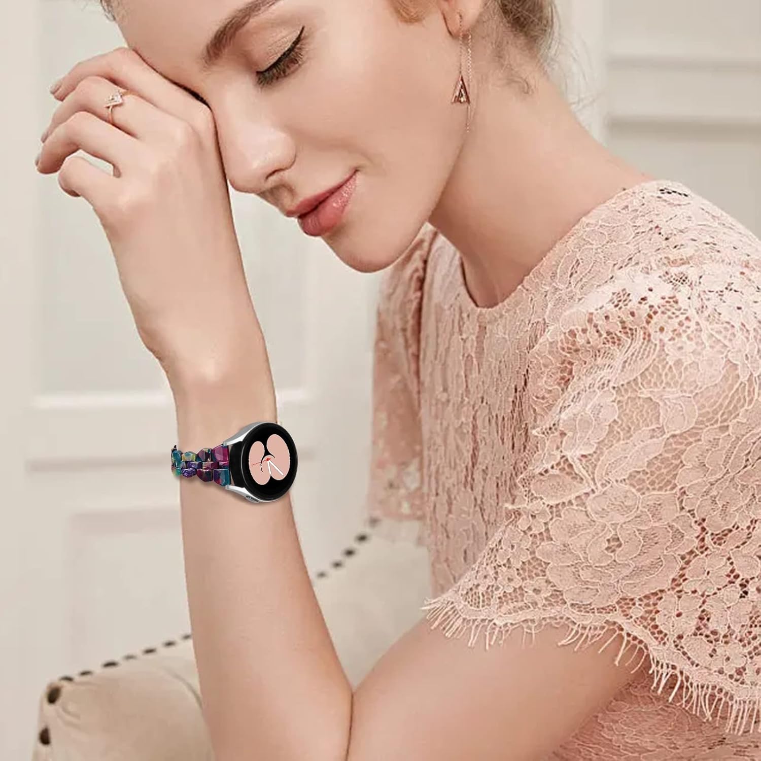 Kabbba Compatible con Samsung Galaxy Watch 65 de 1.575 pulgadas, 1.732 pulgadas, 5 Pro de 1.772 pulgadas, Galaxy Watch 6 Classic de 1.654 pulgadas,