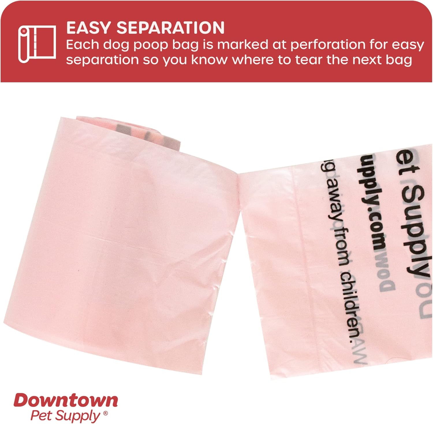 Downtown Pet Supply 1000 bolsas de basura perfumadas de lavanda para perros con dispensador de bolsas de excremento de perro, a prueba de fugas,