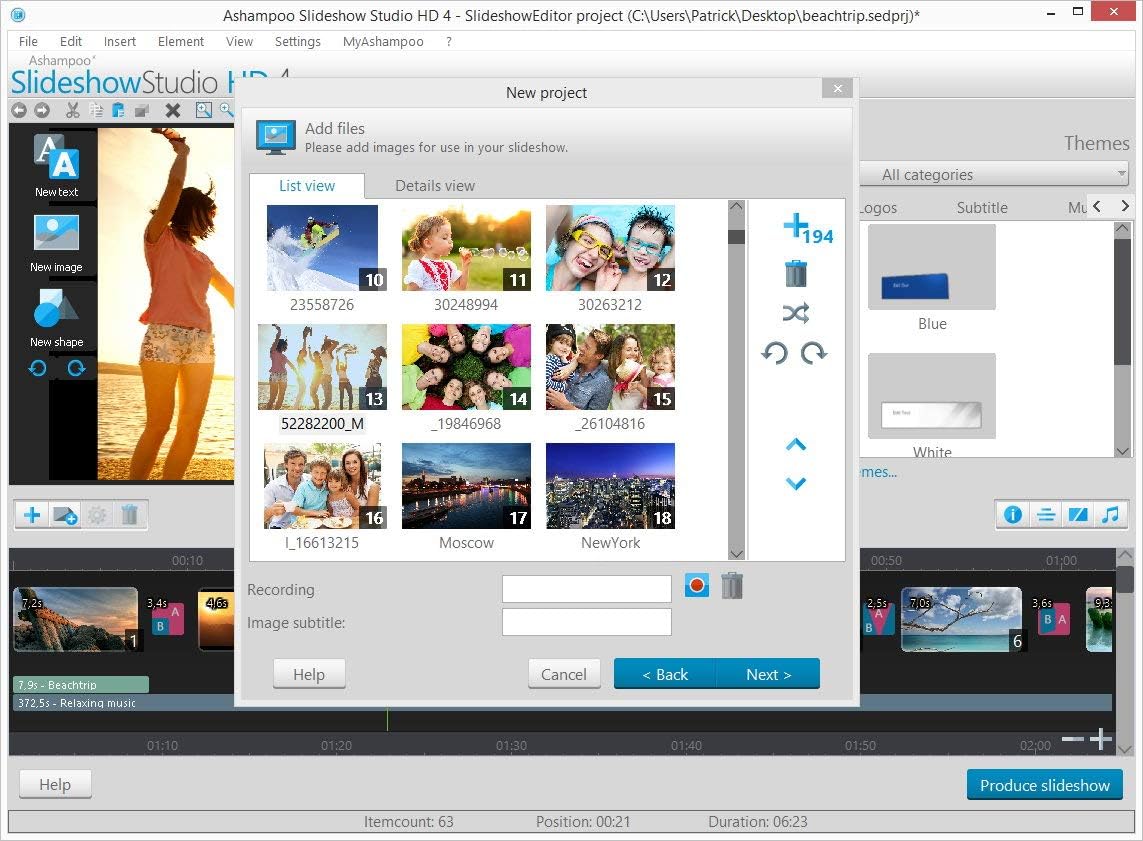Slideshow Studio for Windows 11, 10, 8.1, 7 – Turn your wedding, birthday and vacation photos into beautiful videos with music, transitions and