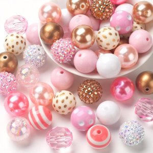 50 cuentas de goma de mascar de 0.787 pulgadas, mezcla a granel, cuentas de bolígrafo coloridas con espaciadores redondos, cadenas extensoras, 50 cuentas de goma de mascar de 0.787 pulgadas, mezcla a granel, cuentas de bolígrafo coloridas con espaciadores redondos, cadenas extensoras,