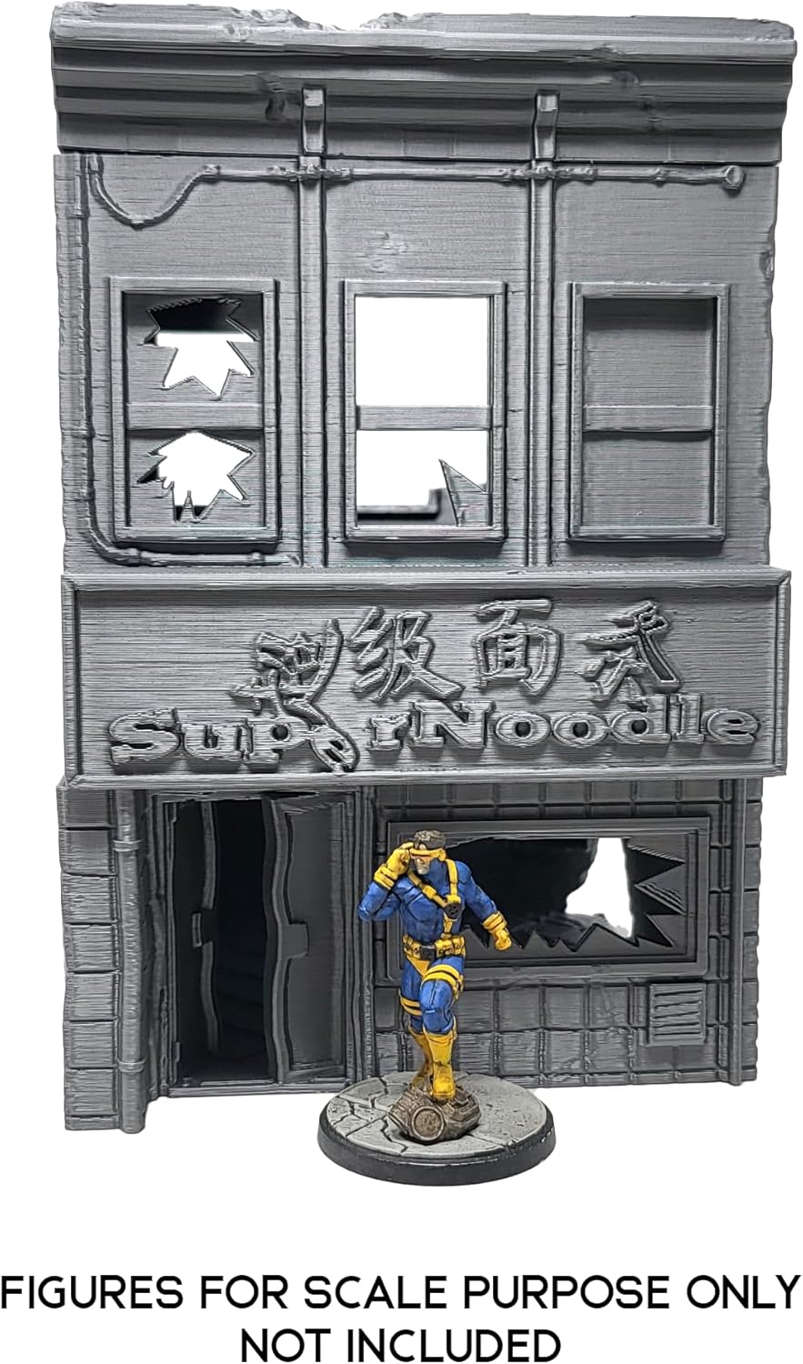 Tabletop Terrain Tienda de fideos arruinados por Corvus Terrain Compatible con MCP 1.260 in