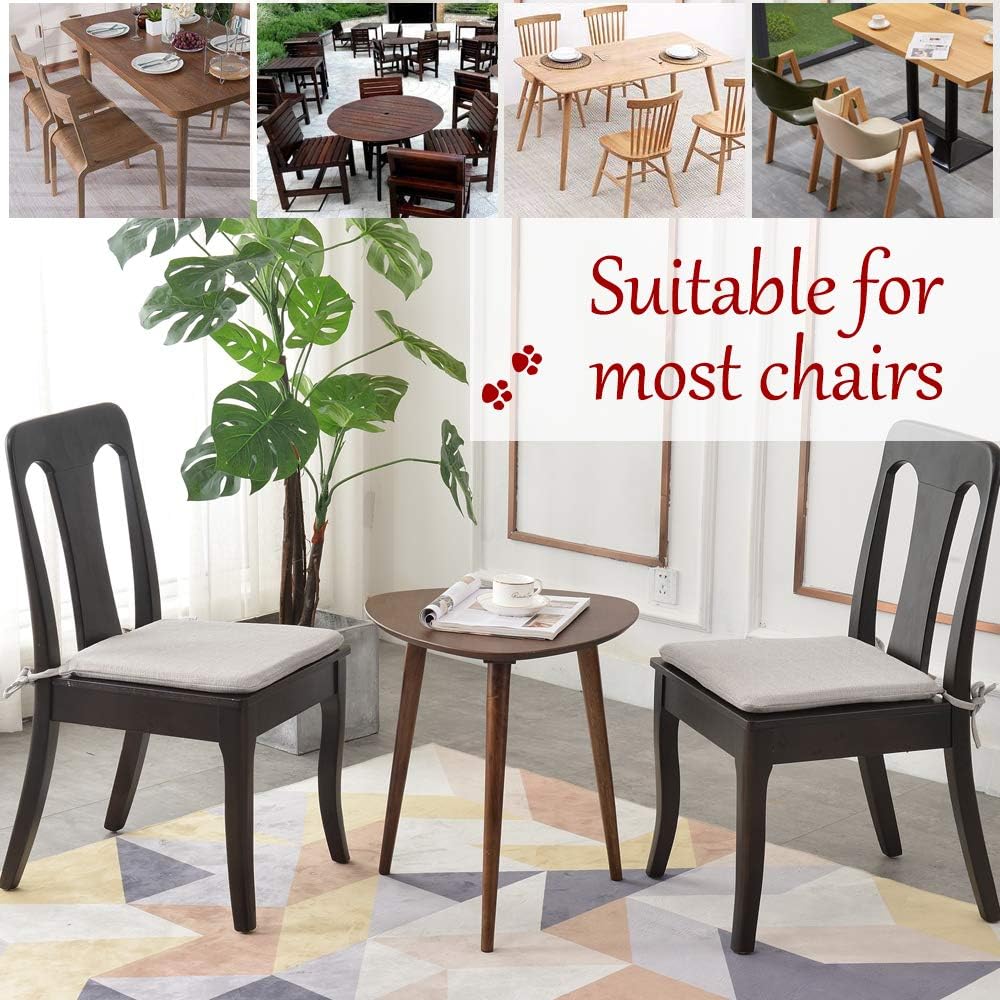 BALCONY&FALCON – Cojín antideslizante para silla de asiento trasero, 16 x 16 pulgadas, funda de cojín para oficina, comedor, cocina, soporte,