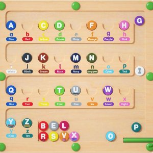 TUEVAK Tablero magnético de laberinto de letras del alfabeto, rompecabezas de aprendizaje ABC y juguetes de clasificación de colores para nevera, TUEVAK Tablero magnético de laberinto de letras del alfabeto, rompecabezas de aprendizaje ABC y juguetes de clasificación de colores para nevera,