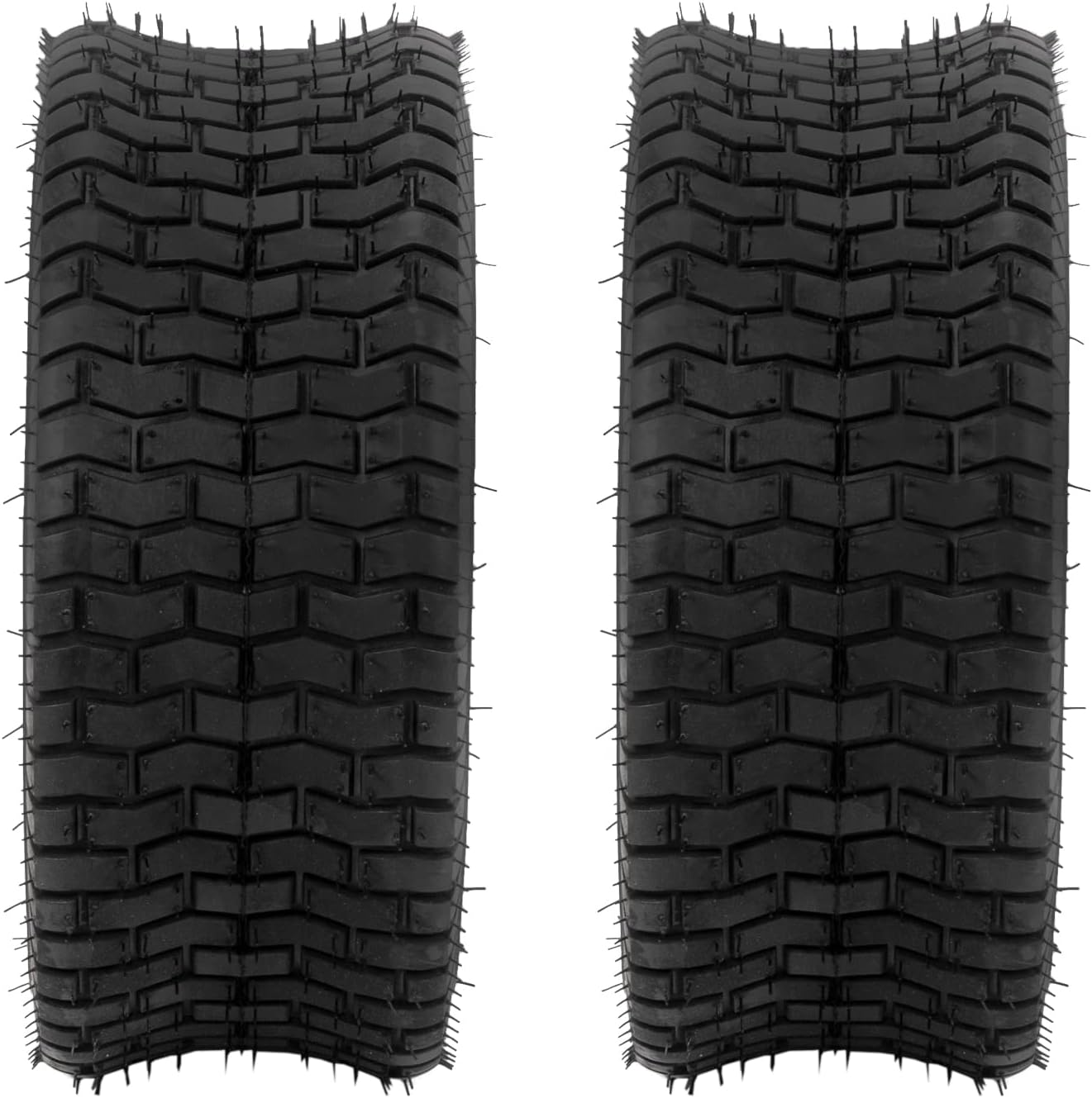 AutoForever Paquete de 2 neumáticos de césped de 16 x 6.50-8 de 4 capas, sin cámara, compatibles con tractor de jardín de 16 x 6.5 x 8 pulgadas