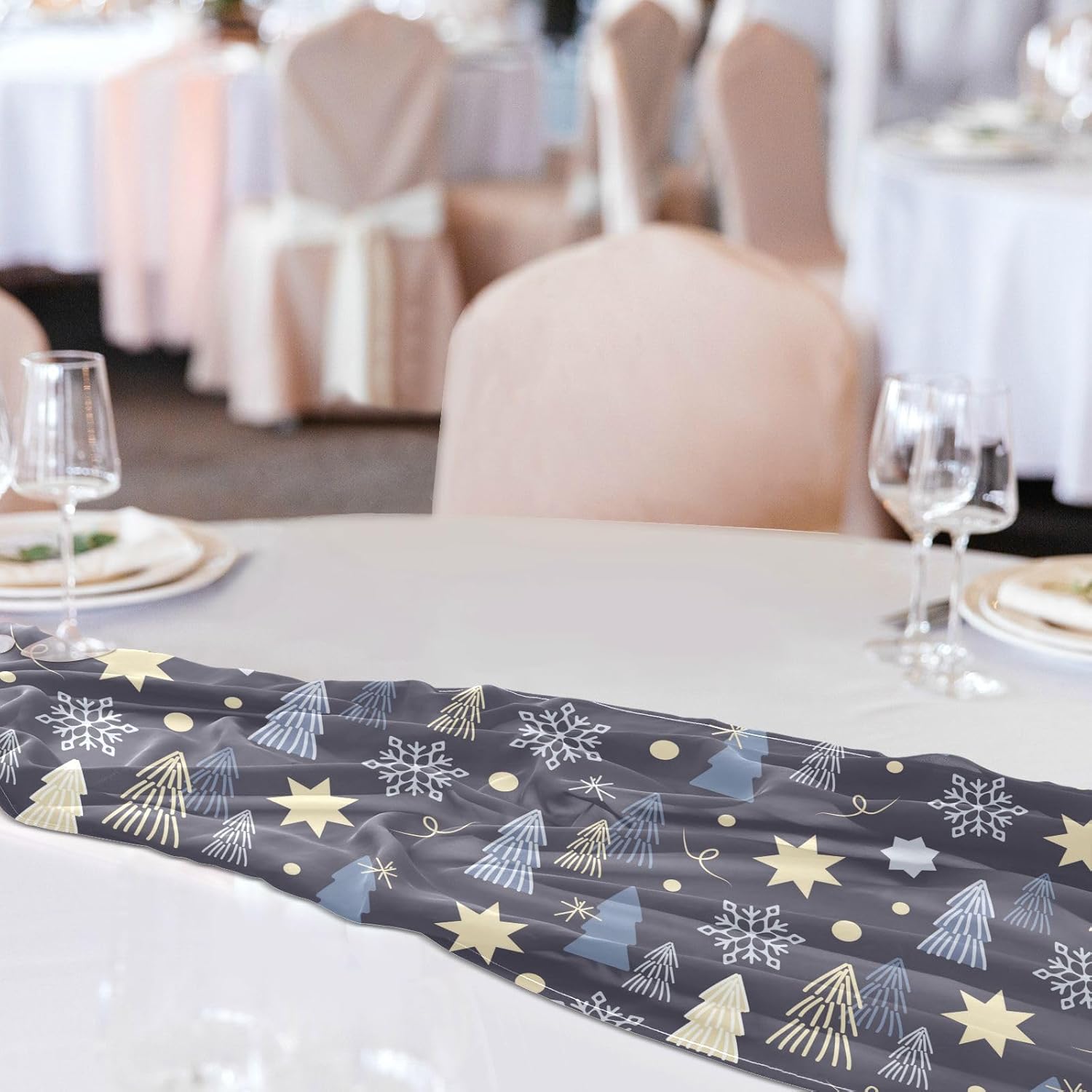 Winter Forests Christmas Table Runner Fall Table Runner for Dining Table Decor Christmas Table Runner 120 Inches Long