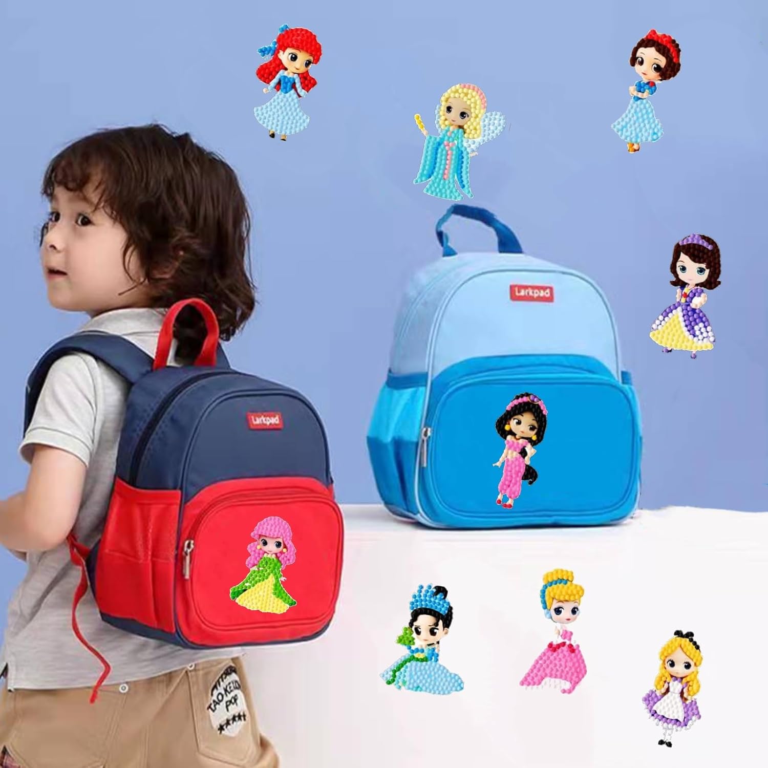 Fadgesy Kits de calcomanías artísticas de pintura 5D para niños, kits de pintura por números, kits de calcomanías artísticas para niños y niñas
