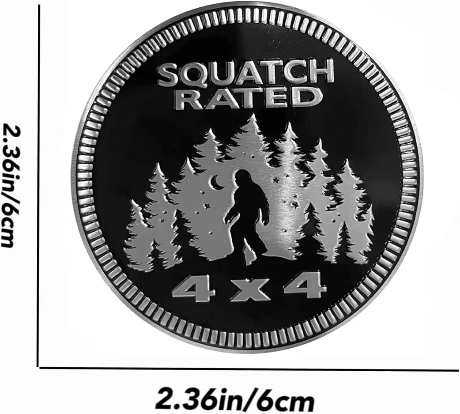 Emblema de automóvil de 4 x 4 pulgadas, calcomanías 3D para insignias de automóvil compatibles con vehículos Jeep Wrangler, camiones, SUV
