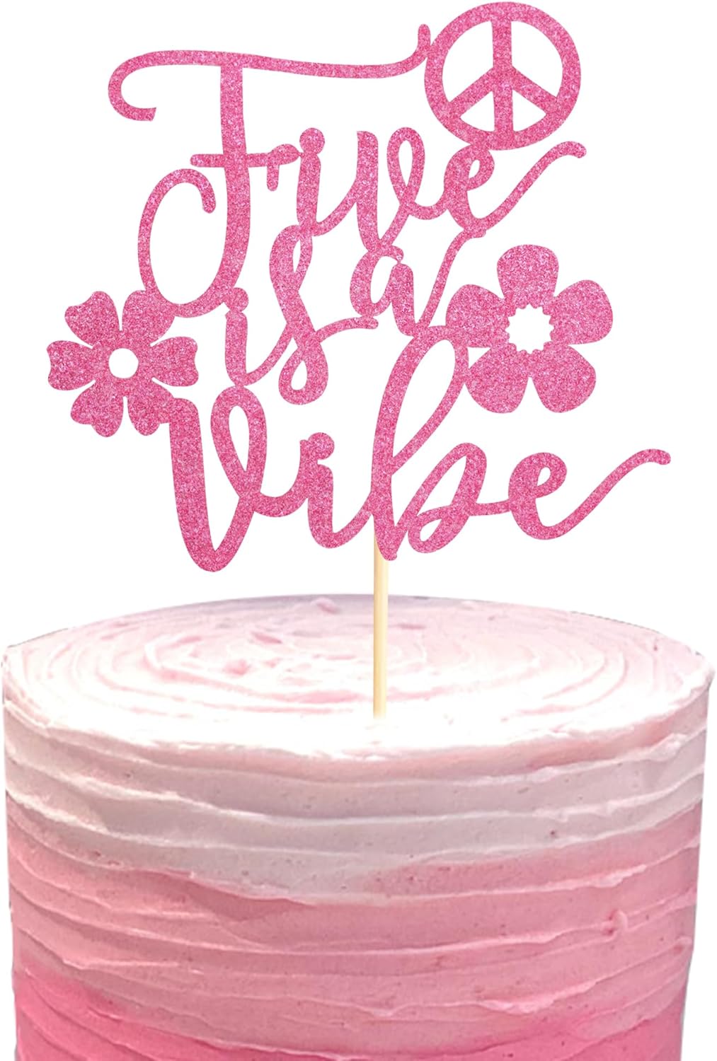 Five is a Vibe – Decoración para tartas, decoración de fiesta de 5 cumpleaños para niño y niña, decoración retro para tartas, suministros de