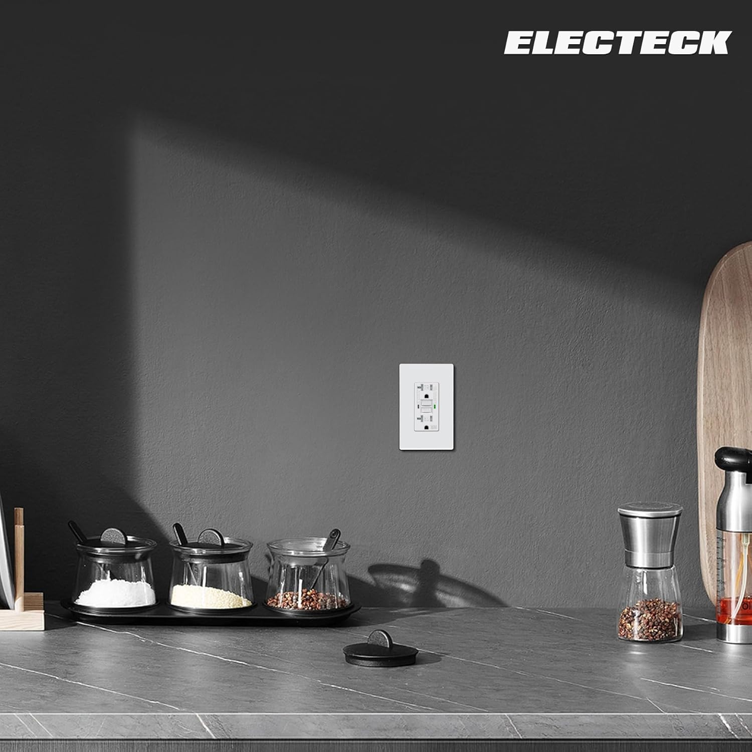 ELECTECK Paquete de 10 salidas GFCI de 20 amperios, a prueba de clima al aire libre (WR), receptáculos GFI de autoprueba con indicador LED,