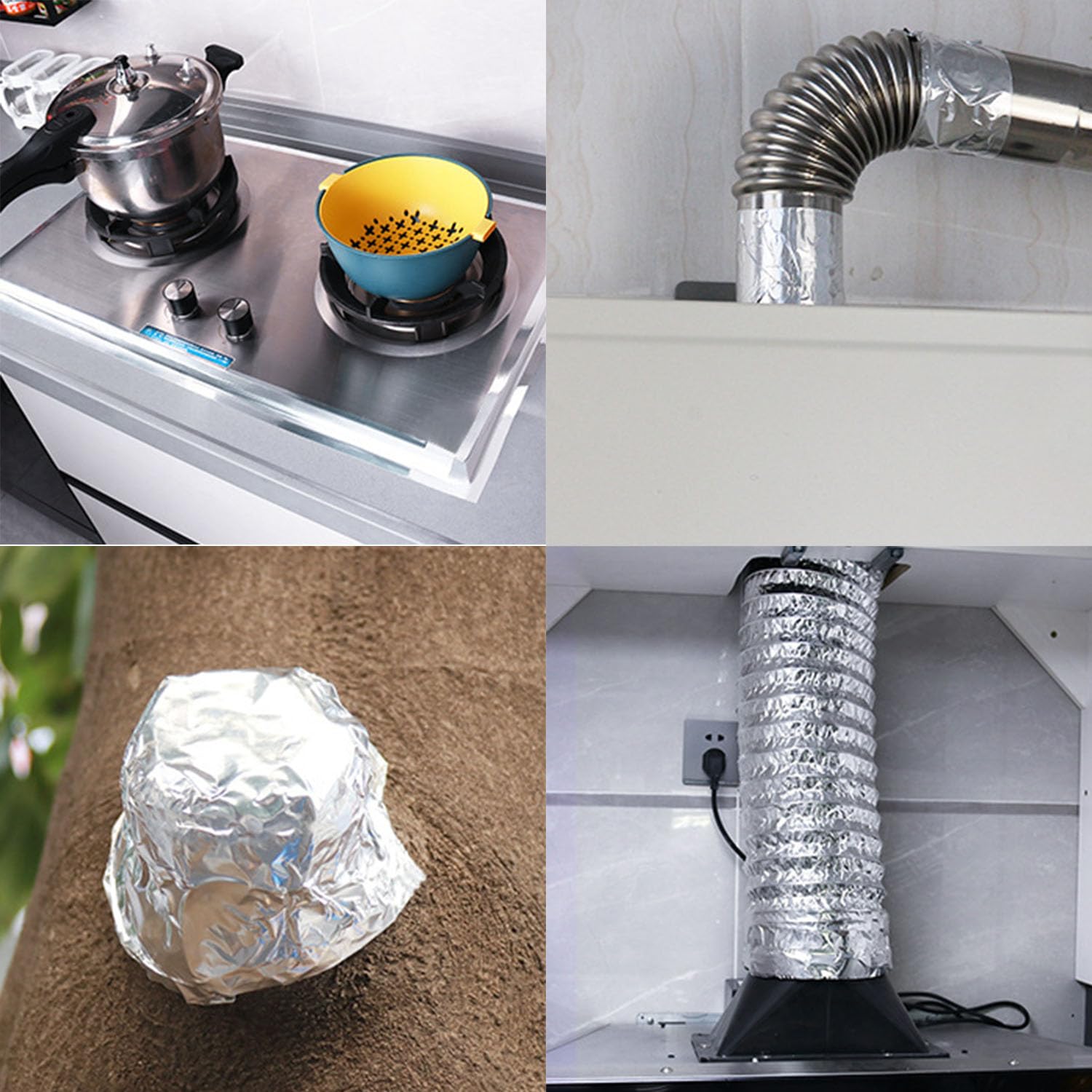 COSIMIXO Cinta adhesiva de papel de aluminio plateado de 4.0 mil x 2 pulgadas x 20 yardas, resistente, sellado y parches a alta temperatura,