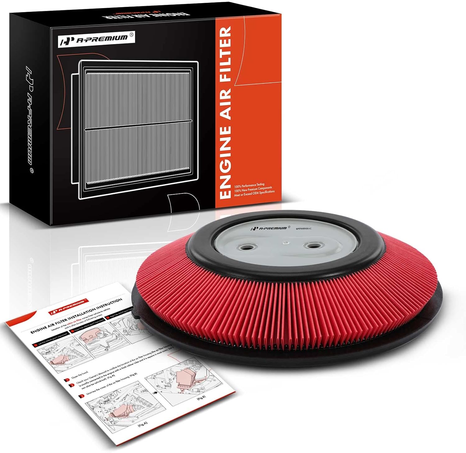 A-Premium Filtro de aire de motor compatible con Nissan D21 Pickup, Frontier, Pickup, Xterra 1990-2004, L4 2.4L, Reemplazo # 16546-86G00