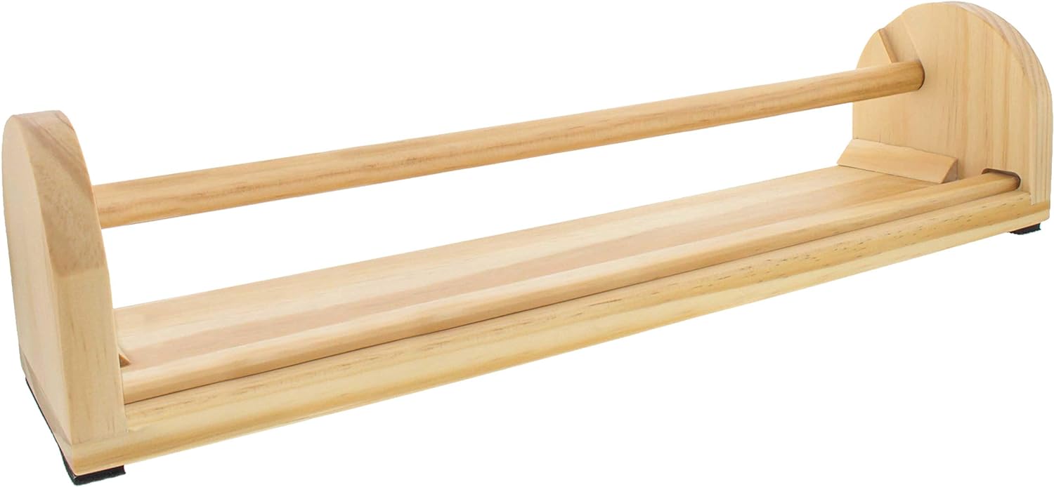 US Art Supply Soporte y dispensador de rollo de papel de caballete de mesa de madera de 12 pulgadas