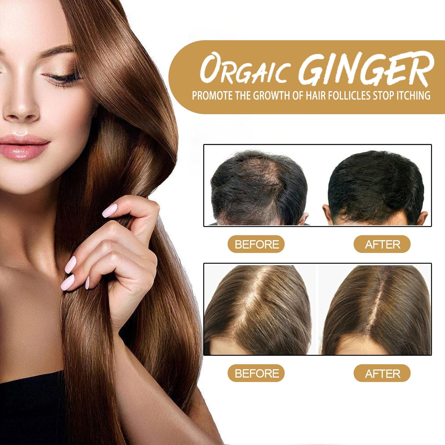 2 barras de champú de crecimiento de cabello de jengibre, jabón orgánico natural de jengibre para el cabello, promueve el crecimiento del cabello,