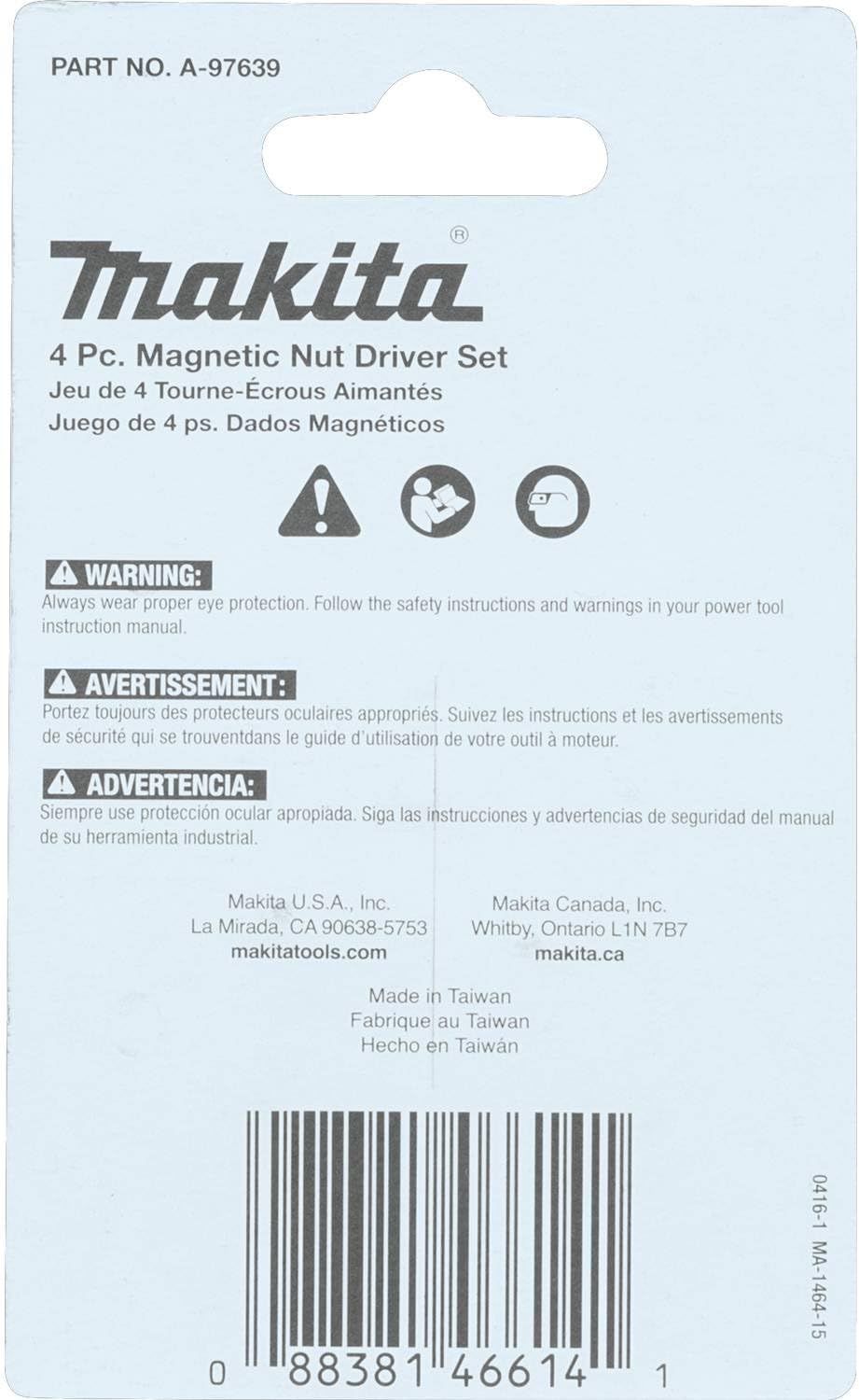Makita Impactx Juego de desarmadores magnéticos de 6 pulgadas, 3 piezas