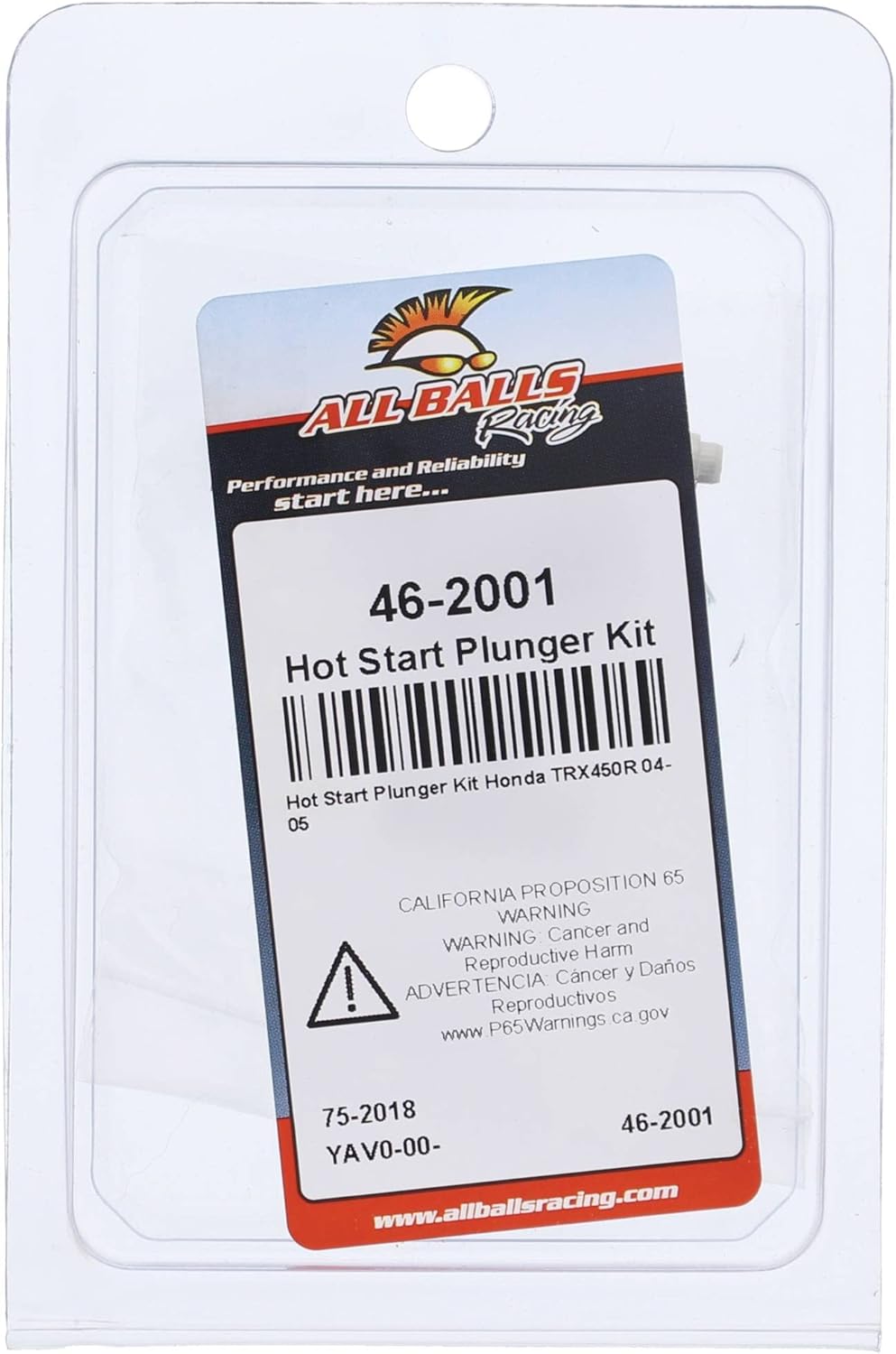 All Balls Kit de émbolo de arranque en caliente Racing 46-2001 compatible conreemplazo para Honda TRX450R 2004-2005