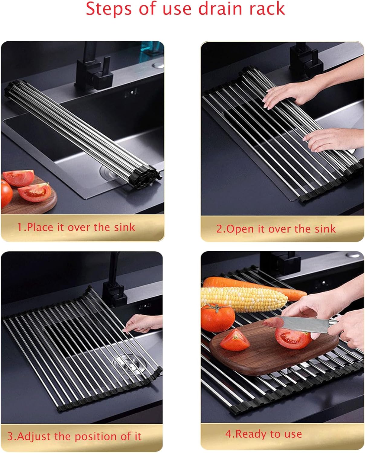 Escurridor de platos enrollable