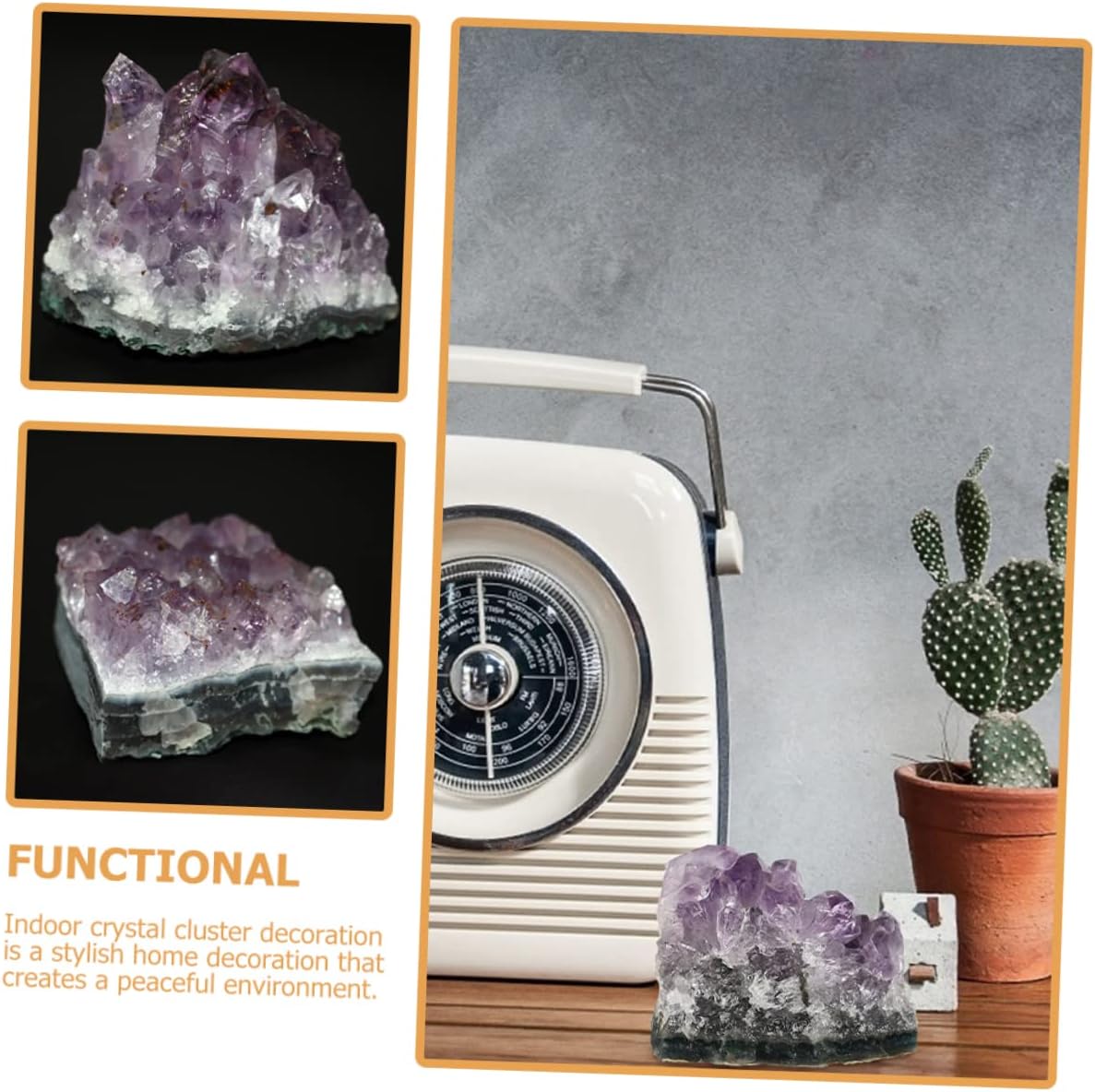 Decoración de mano de rocas de río grandes, decoración de mesa, piedras curativas de cristal irregulares, decoración de mesa para el hogar, piedras