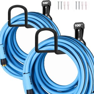 Soporte de manguera para montaje en pared, percha resistente, carretes de manguera de agua para exteriores, almacenamiento para manguera de jardín Soporte de manguera para montaje en pared, percha resistente, carretes de manguera de agua para exteriores, almacenamiento para manguera de jardín