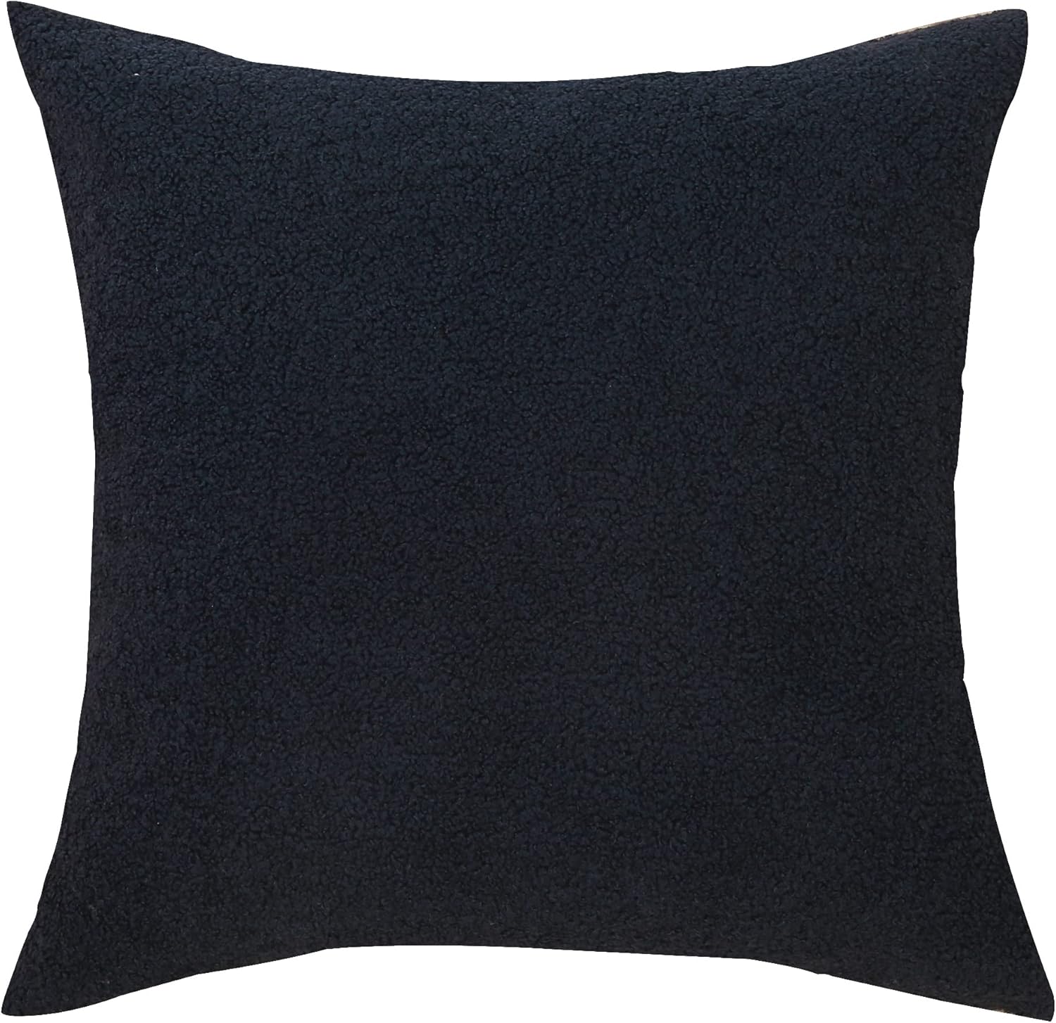 TangDepot Paquete de 2 fundas de almohada de lujo de imitación de piel de oveja sintética, fundas de almohada cuadradas, fundas de almohada