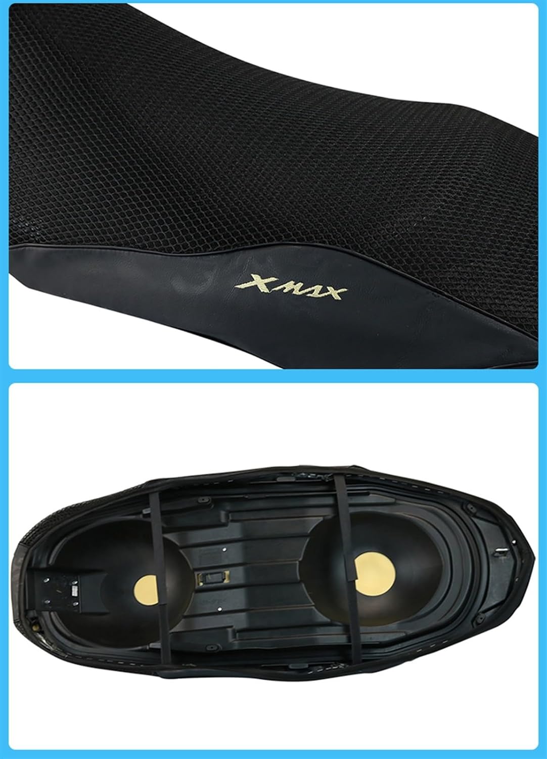 Accesorios de motocicleta Funda de ajuste de cojín de malla para Y-AMAHA Xmax 300 Funda de asiento Funda de sillín Xmax 250 125 X-MAX 400 XMAX300