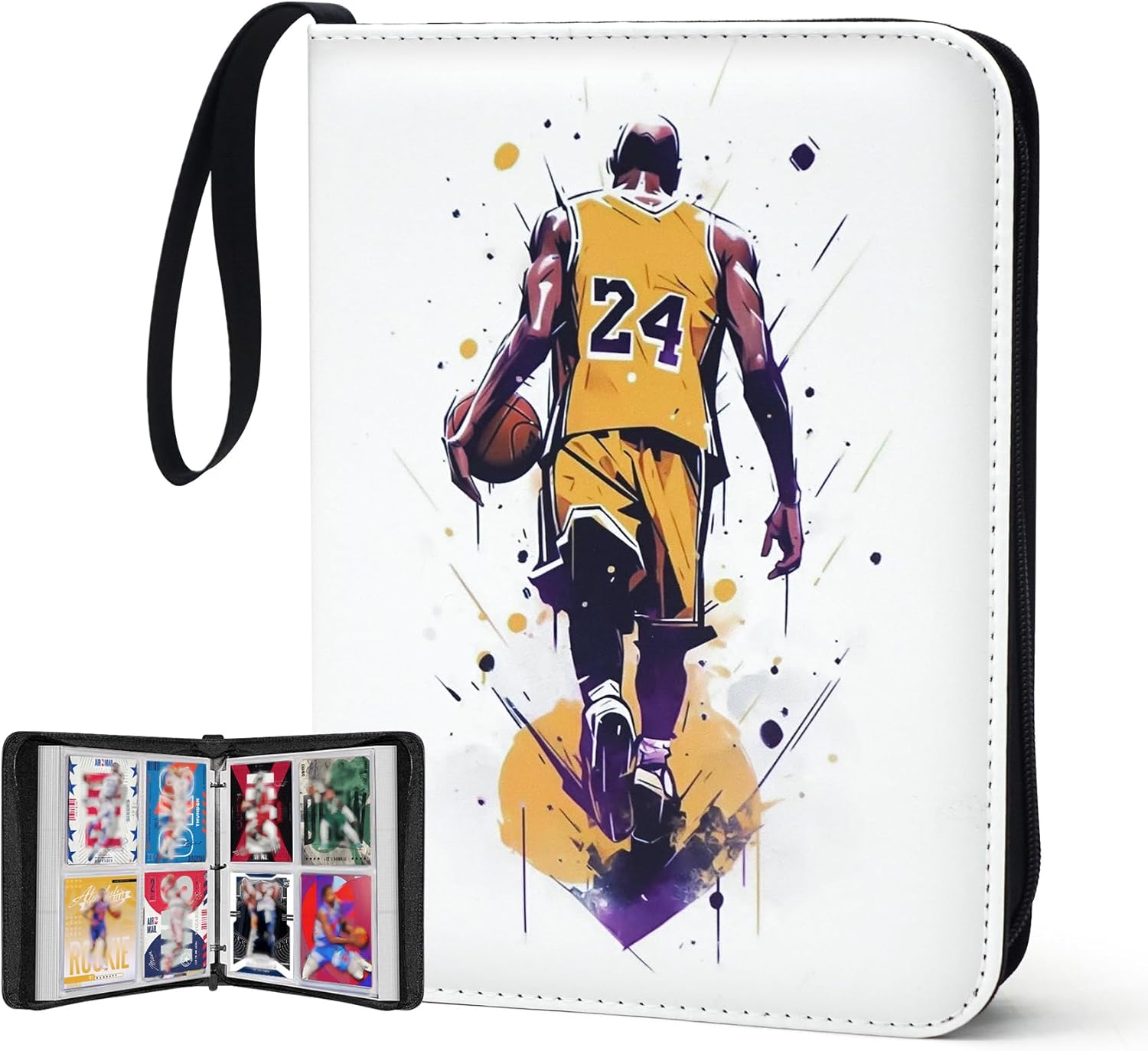 Carpeta de tarjetas de baloncesto de la NBA de 400 bolsillos, regalos para coleccionistas de tarjetas coleccionables de baloncesto, bolsa de