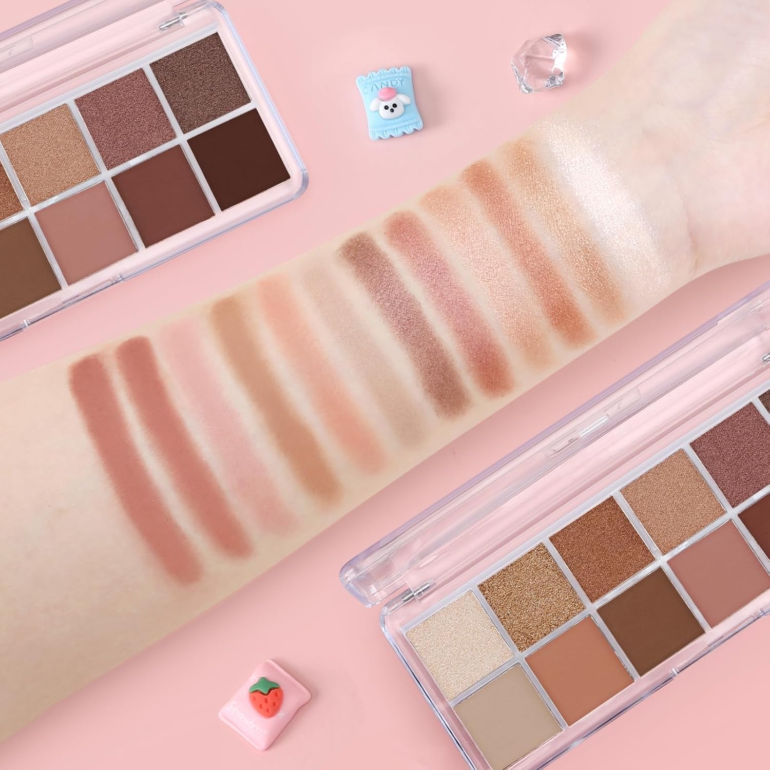 Boobeen Paleta de sombras de ojos de 12 colores, maquillaje suave mate y brillante, tonos de alta pigmentación, sombra de ojos neutros ultra