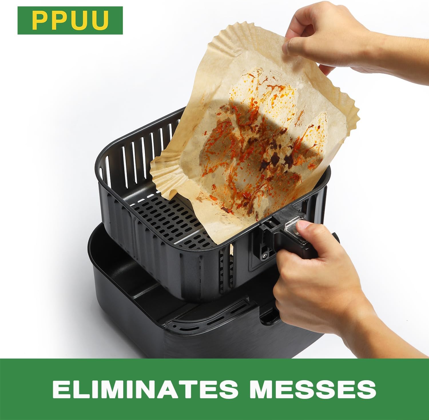 Forros desechables para freidora de aire, papel pergamino para freidora de aire de 6.5 pulgadas, compatible con COSORIChefmenInstantPot 3-5QT