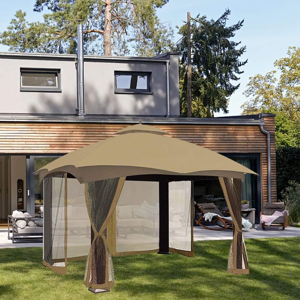 CoastShade Toldo de repuesto universal para mosquitera, paredes laterales de 7 pies de altura para toldo de 8 x 8 o 10 x 10 o 10 x 12 pulgadas,