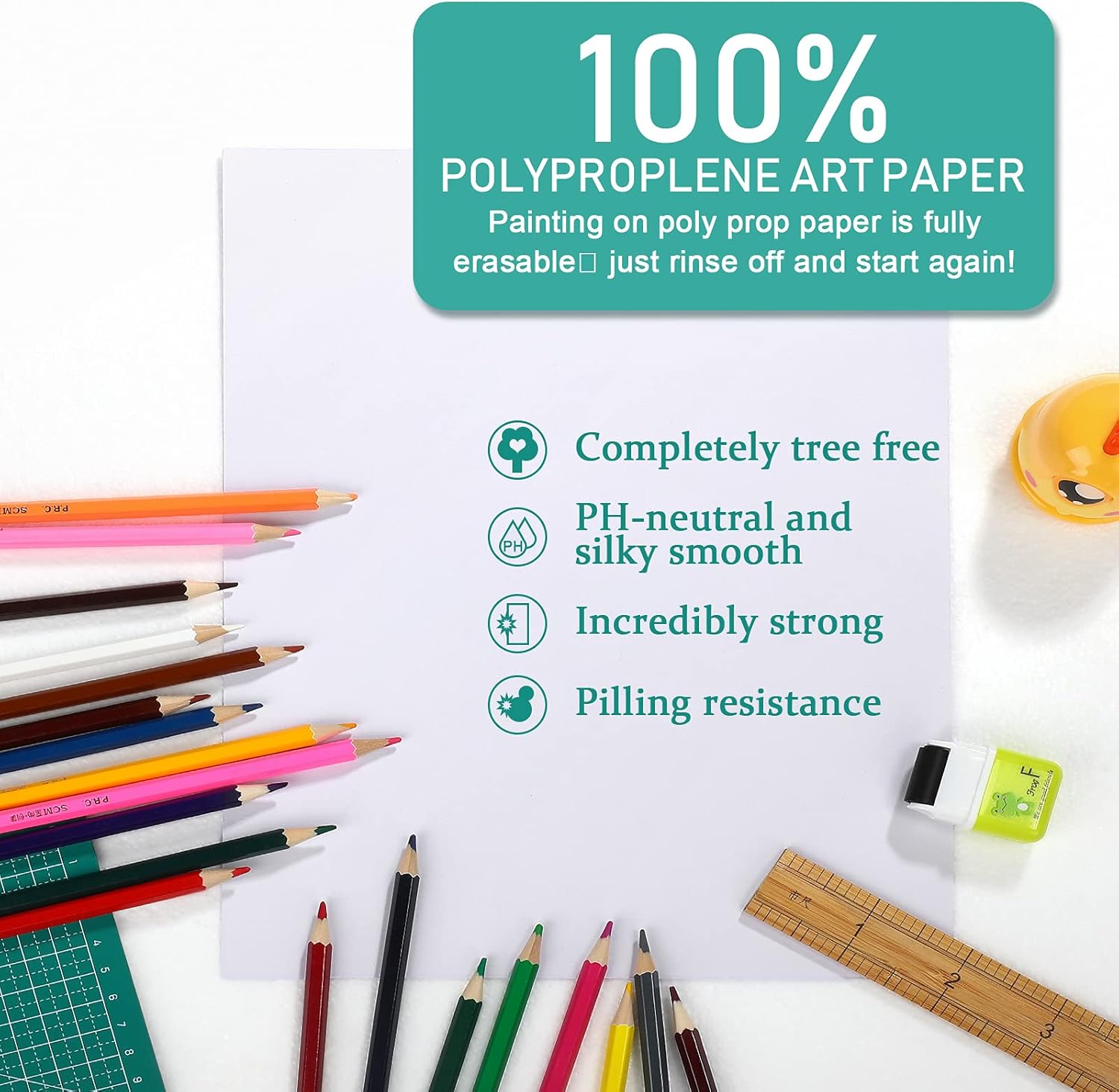 TecUnite 60 hojas de papel de acuarela para niños, papel de pintura de prensa en frío blanco a granel para niños, acuarelista, dibujo, estudiante,