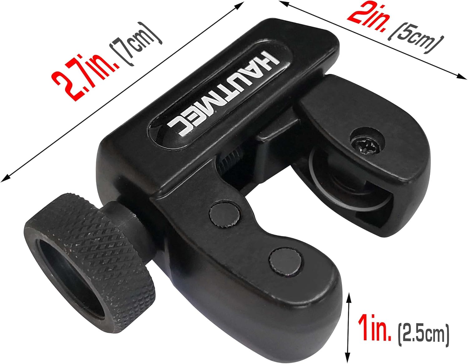 Hautmec Cortador de tubos Pro Compact de alta resistencia, cortador de tubos de 18 a 1-18 pulgadas de diámetro exterior (0.118-1.181 in), cortador