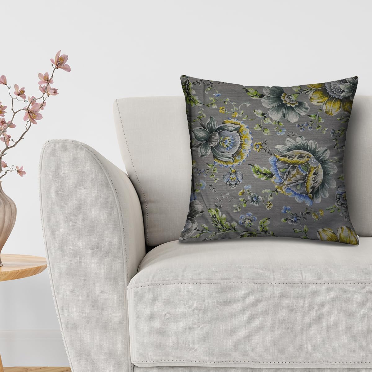 Decozen Fundas de almohada  Paquete de 4 fundas de cojín decorativas con estampado floral para decoración del hogar, sofá, silla, cama, patio, sala