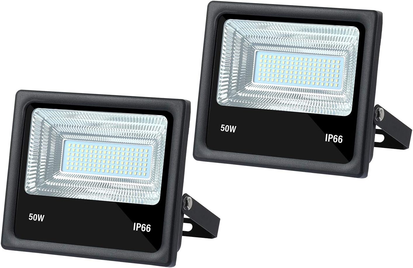 2 luces LED de 12 V CC 50 W 4500 lm 6500 K luz diurna blanca para exteriores, IP65 resistente al agua