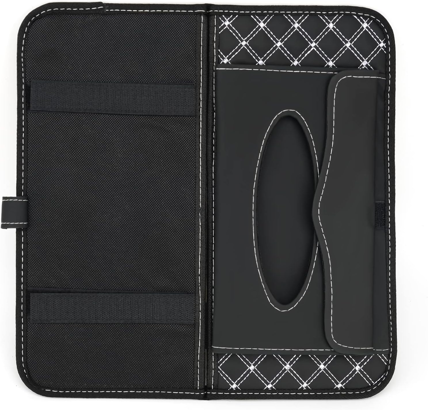 Estuche de almacenamiento para CD de automóvil, organizador de visera solar para automóvil, camioneta, SUV con servilletas gratis, pertenencia