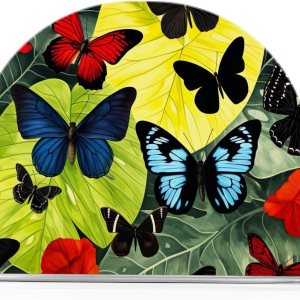 Butterfly Palm Acrylic Napkin Holder Clear Crystal Tissue Paper Dispenser for Table, Kitchen Countertop, Restaurant, Decor Butterfly Palm Acrylic Napkin Holder Clear Crystal Tissue Paper Dispenser for Table, Kitchen Countertop, Restaurant, Decor