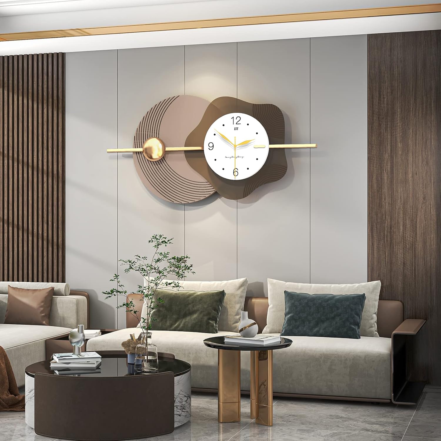 Reloj de pared, nórdico, moderno, elegante, decorativo, grande, reloj de pared para sala de estar, reloj de pared para dormitorio, hotel de oficina,