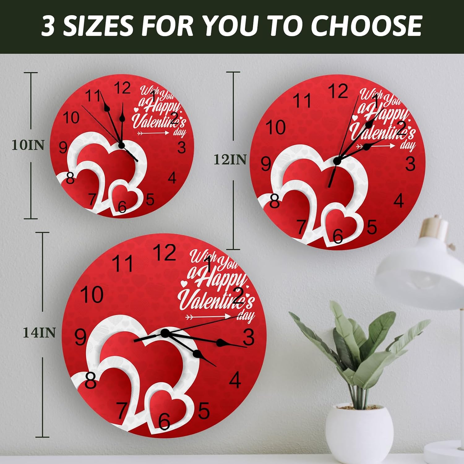Silent – Reloj de pared decorativo sin tictac para cocina, dormitorio, baño, oficina, sala de estar, lavandería, hogar, funciona con pilas, reloj de