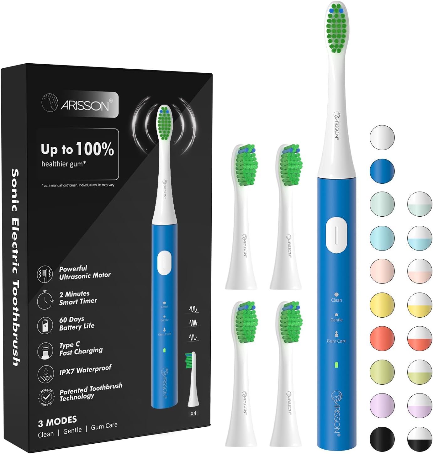 Cepillo de dientes eléctrico Sonic para adultos y niños, cepillo de dientes eléctrico de 40,000 VPM, cepillos de dientes eléctricos ultrasónicos de