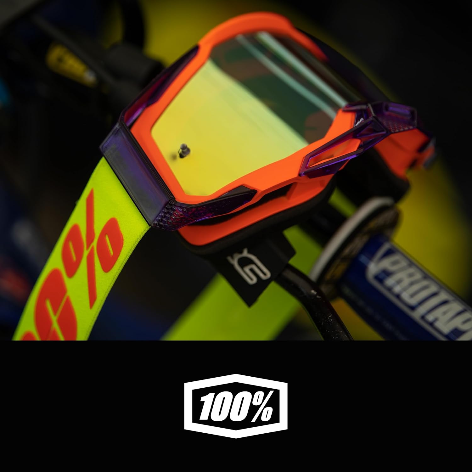 100% Racecraft 2 – Gafas protectoras para bicicleta de montaña y motocross, MX y MTB Racing (Mixos, lente transparente)