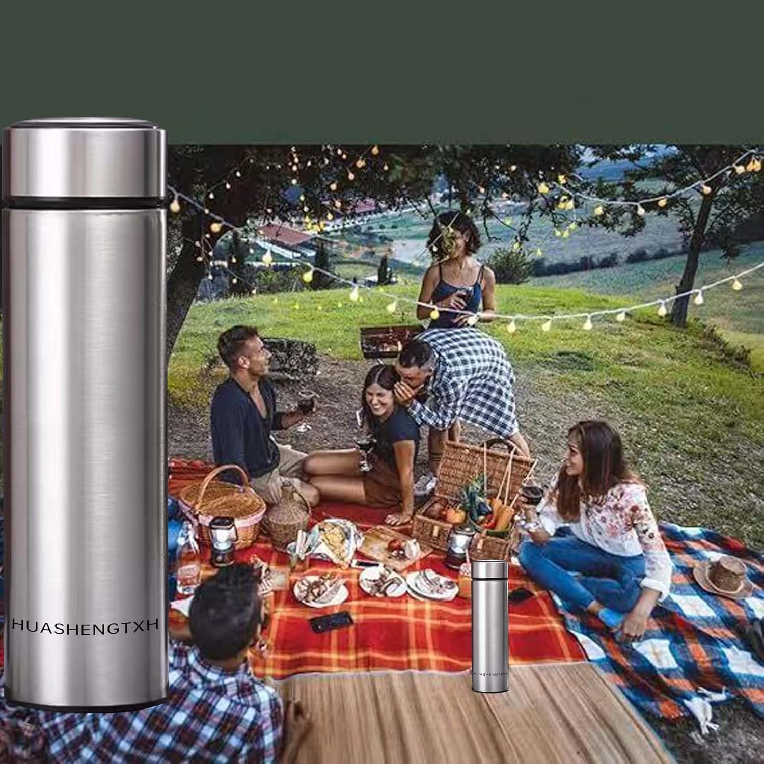 Botella aislante de acero inoxidable para deportes al aire libre, botella de café sellada al vacío, taza de viaje, botella de agua fría y caliente