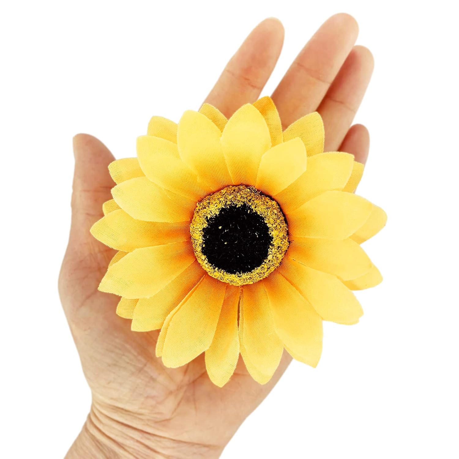 12 pinzas de girasol para el cabello, accesorios de 3.9 pulgadas para bodas, fiestas, bohemias, playa, fotografía, decoraciones de Navidad