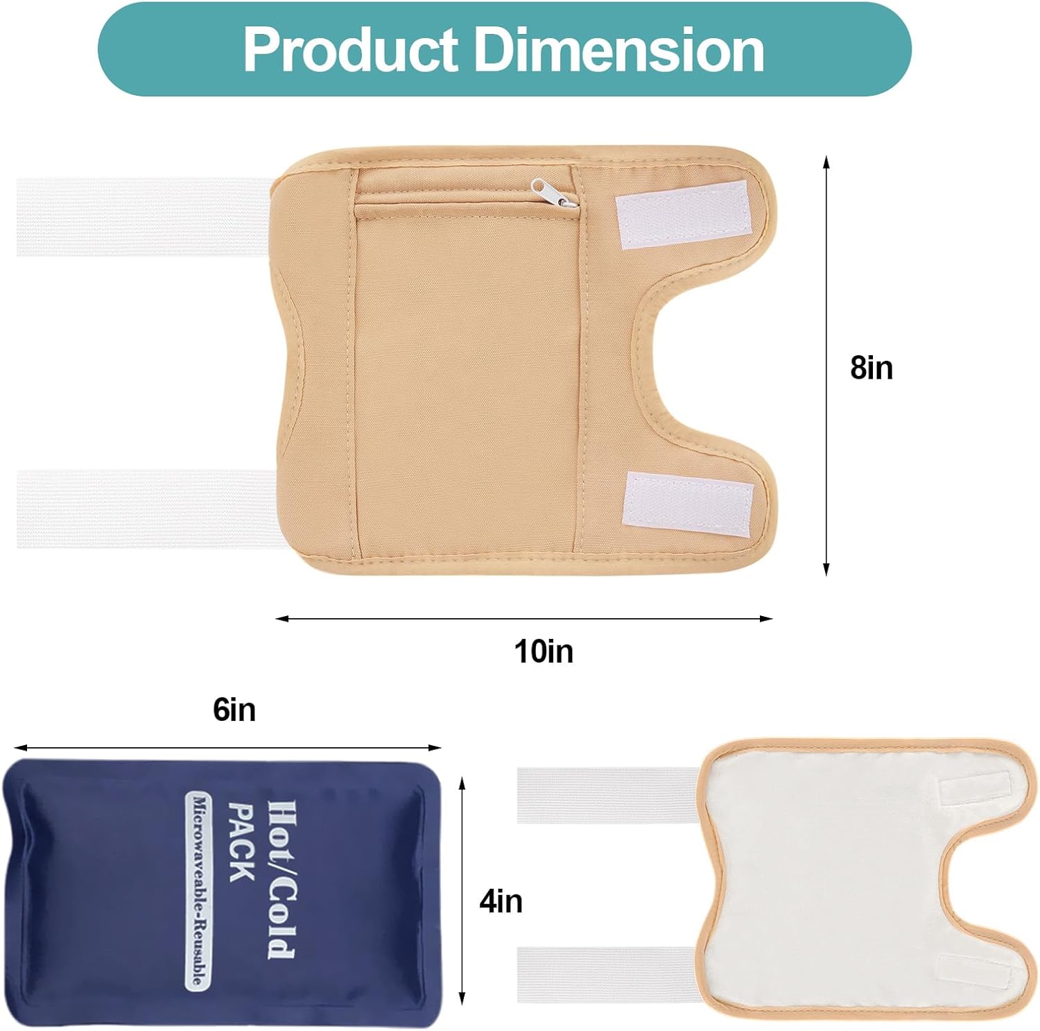 Paquete de aceite de ricino para rodilla, 2 piezas orgánicas para envoltura de aceite de ricino para pies con 2 almohadillas térmicas, kit de