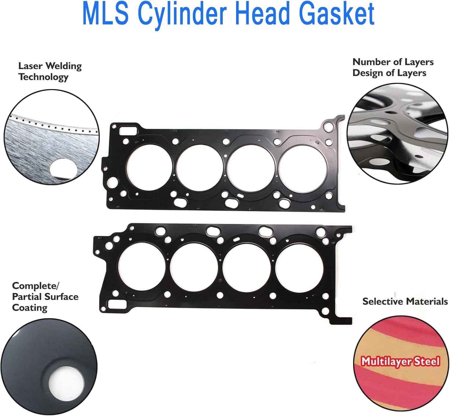 HS26394PT MLS Juego de juntas de culata para Toyota Land Cruiser 2010-2017 Lexus GX460 2008-2018 Lexus LX570 2008-2016 Toyota Land Cruiser 2010-2016